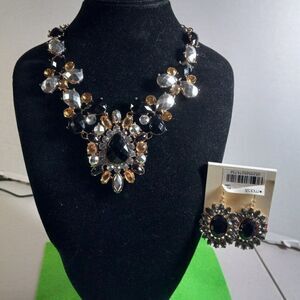NWT Macy's Floral Necklace and Earrings